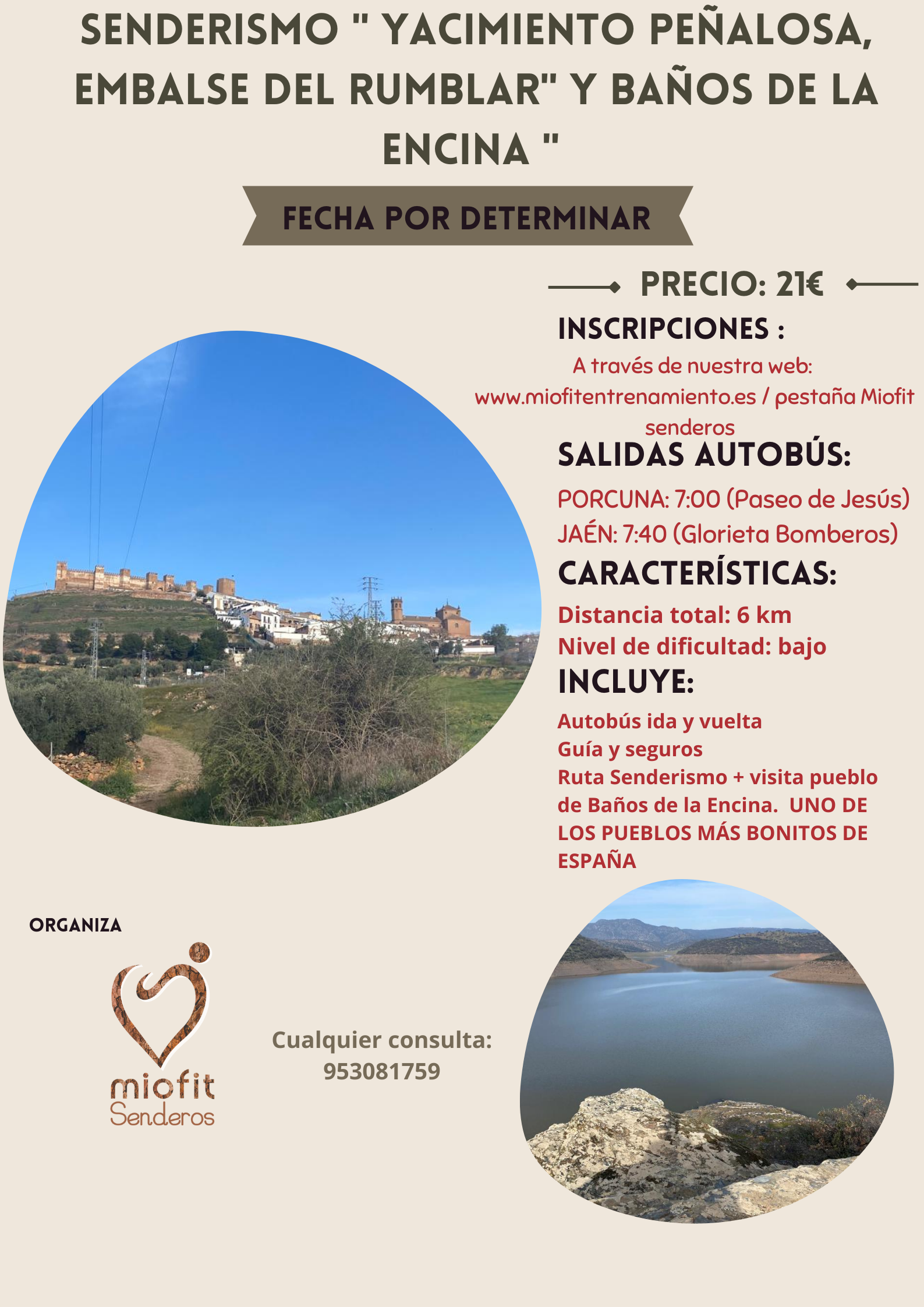 Yacimiento de Peñalosa- Embalse de rumbar – Baños de la Encina