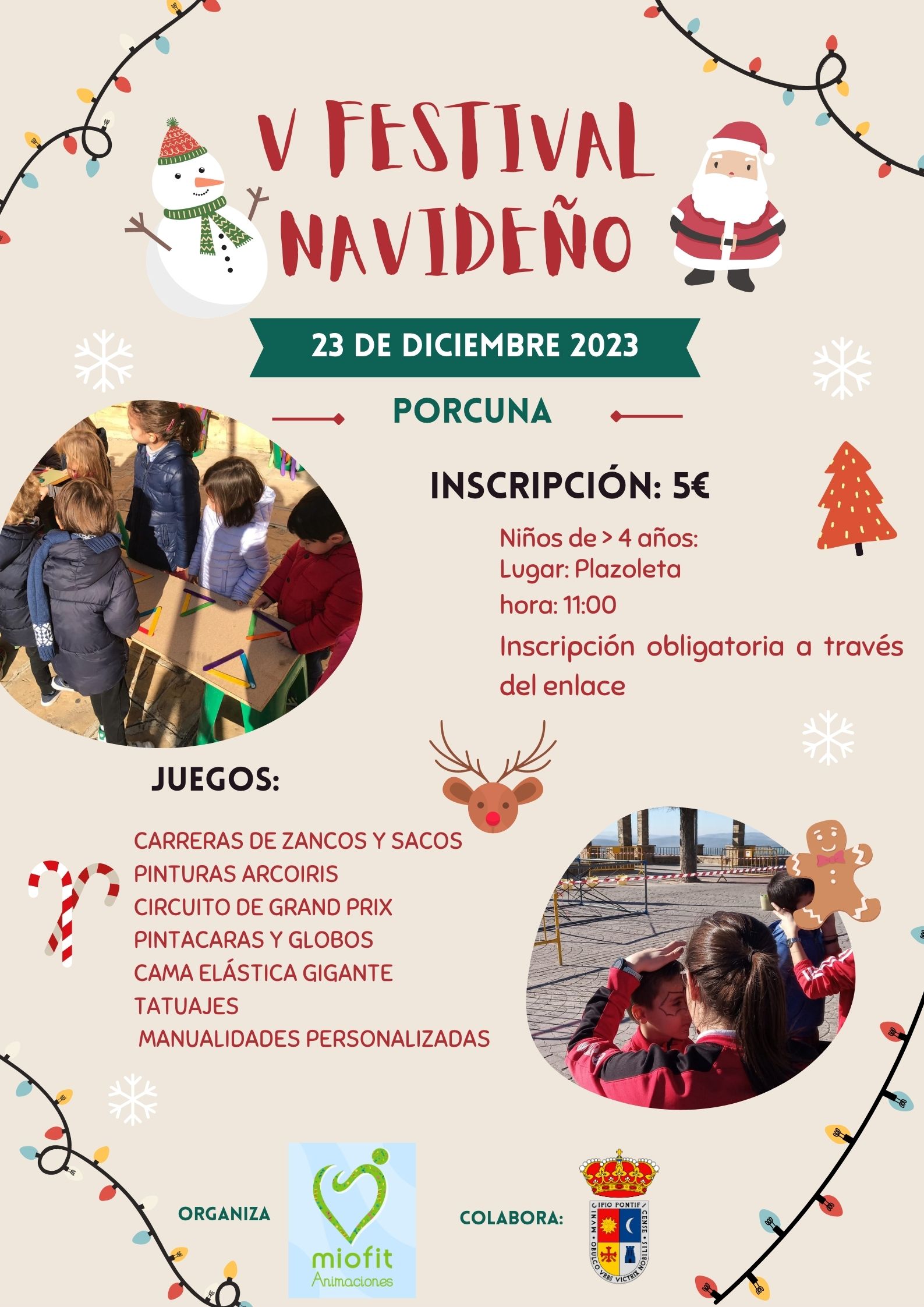 V FESTIVAL NAVIDEÑO PARA NIÑOS EN PORCUNA